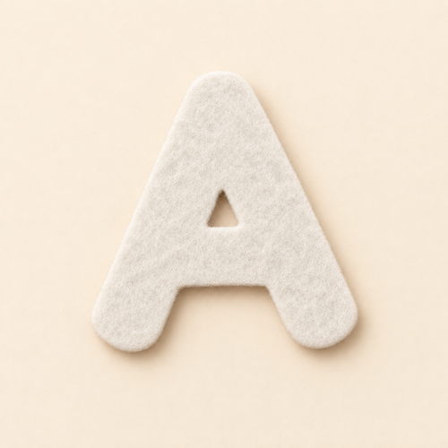 Felt Letter A — White