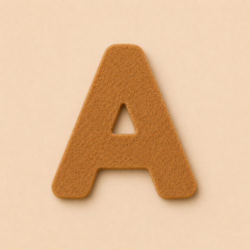 Felt Letter A — Brown