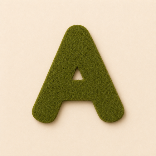 Felt Letter A — Green