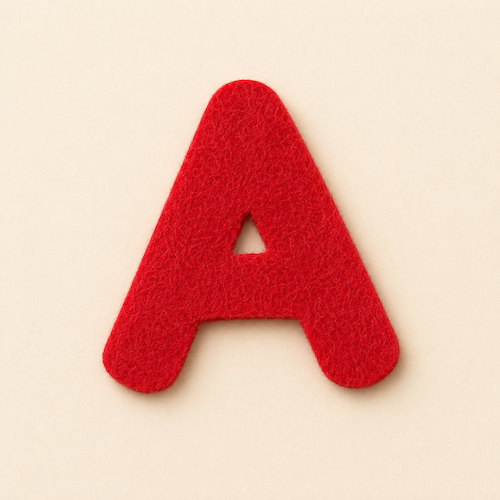 Felt Letter A — Red