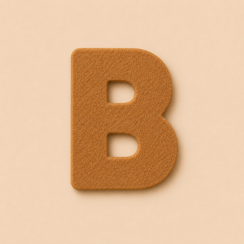 Felt Letter B — Brown