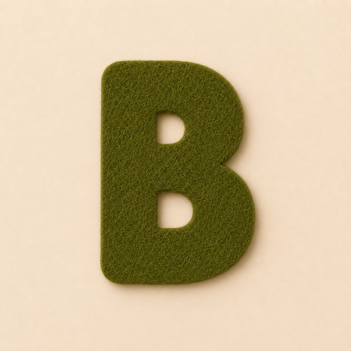 Felt Letter B — Green