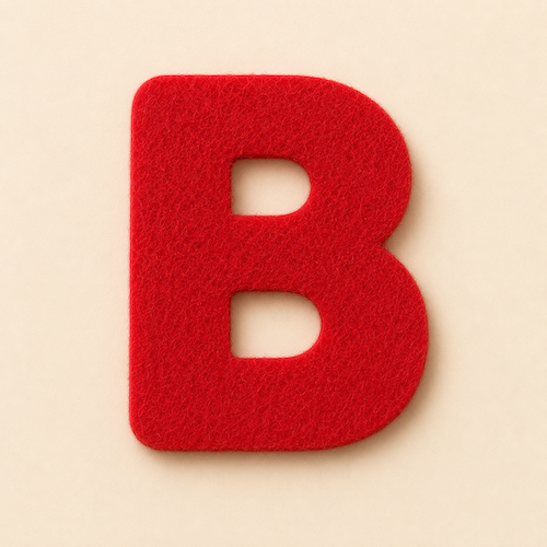 Felt Letter B — Red