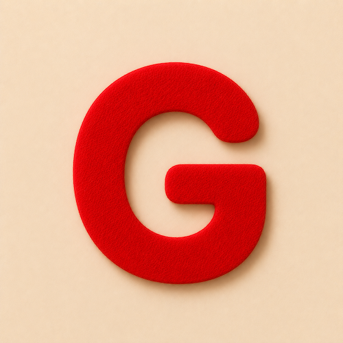 Felt Letter G — Red