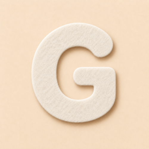 Felt Letter G — White