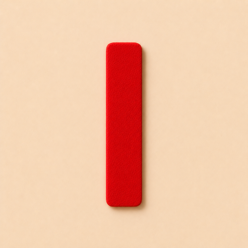 Felt Letter I — Red
