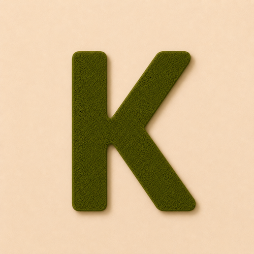 Felt Letter K — Green