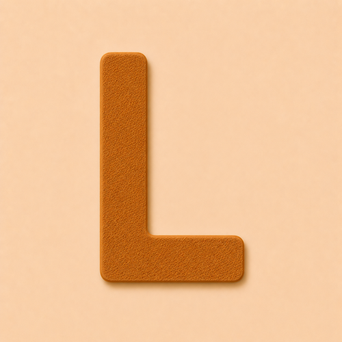 Felt Letter L — Brown