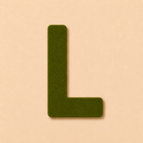 Felt Letter L — Green