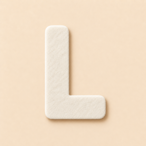 Felt Letter L — White