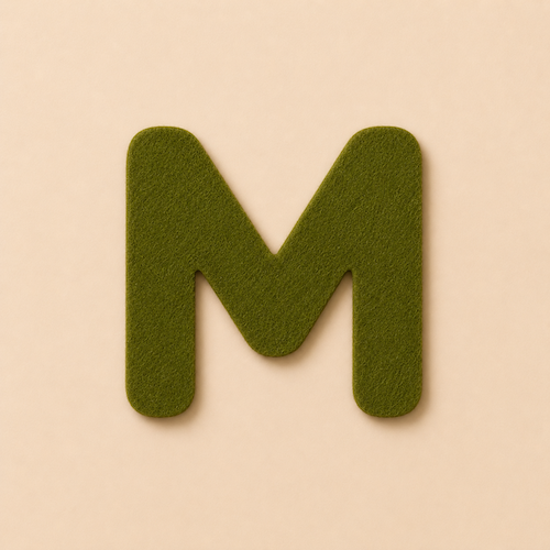 Felt Letter M — Green