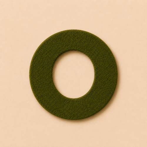 Felt Letter O — Green