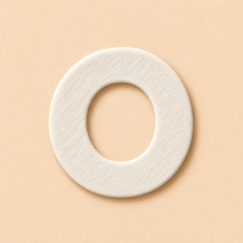 Felt Letter O — White