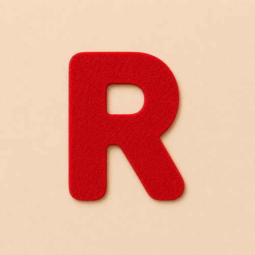 Felt Letter R — Red