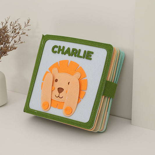 Secret Safari personalised felt busy book for toddlers by Cubby