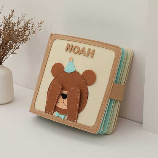 Teddy Tales personalised felt busy book for toddlers by Cubby